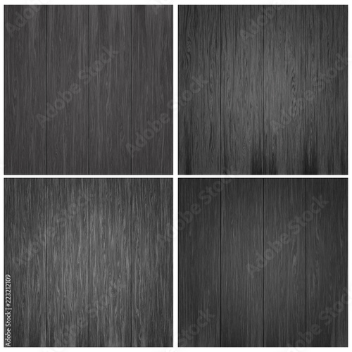 collection of dark wooden textures background
