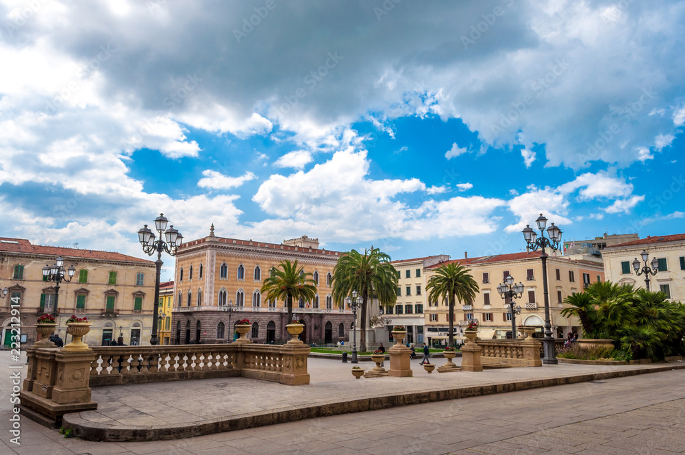 Italy Square in the city of Sassari