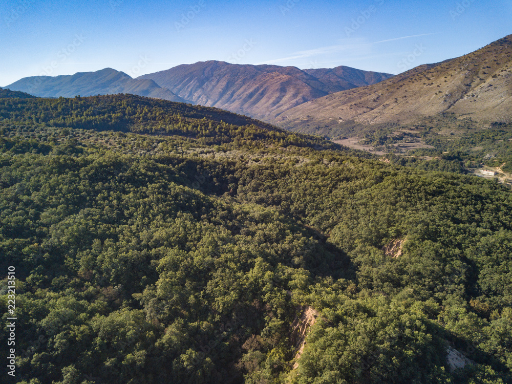 forests and mountains in albania , vlore delvine