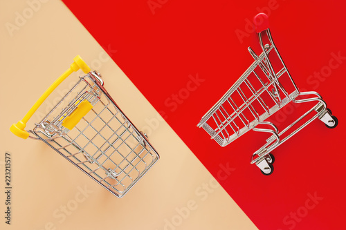 Shopping cart or trolley on...