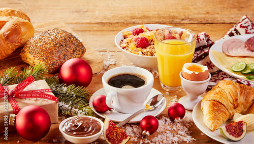 Colorful Christmas Intercontinental breakfast photo