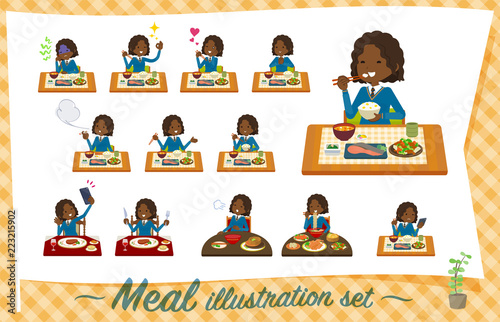 flat type School girl Black_Meal