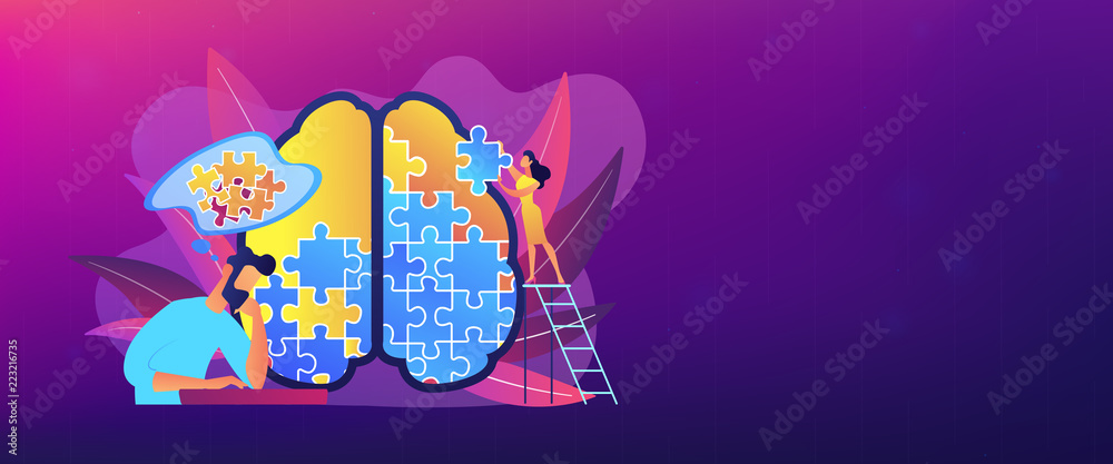 Naklejka premium Psychotherapy and psychology header banner.