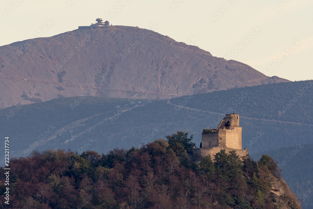 Zamek Chojnik i Śnieżka, Karkonosze, Sudety