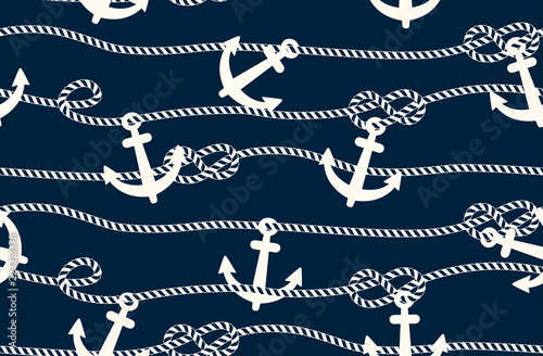 seamless marine pattern, rope weave