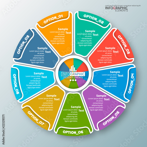 Abstract 3D Paper Infographics. Business template .Vector illustration