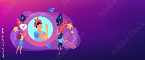 Feminism header or footer banner.