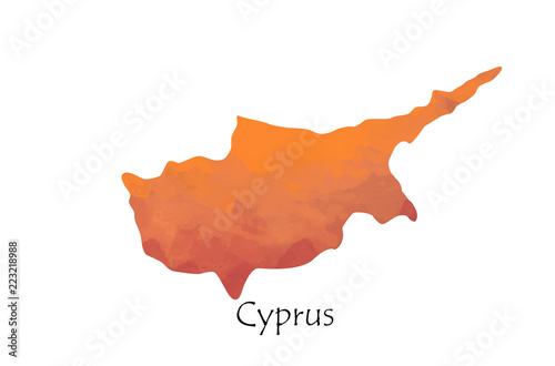 Fototapeta Cyprus map illustration