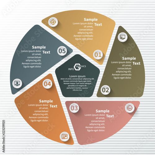 Abstract 3D Paper Infographics. Business template .Vector illustration