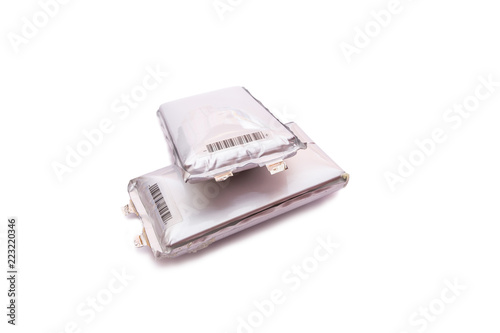 Battery pack for electric scooter In white background Battery deterioration.