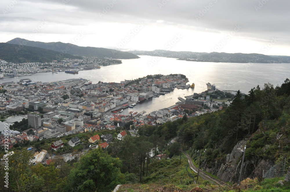 Paisaje ciudad Bergen