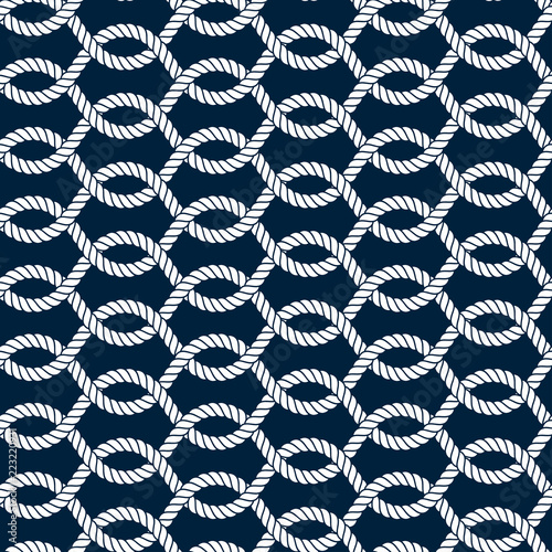 seamless marine pattern, rope weave