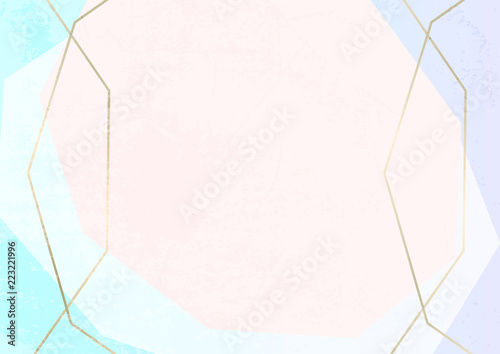 Trendy minimal chic geometric gradient background with gold abstract frames. Creative layout for advertising, banners, invitations, business cards, wedding templates, fashion header, web, social media