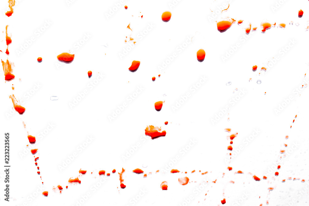 print of blood drop streaks on white background for medicine design print of blood drop streaks on white background for medicine design