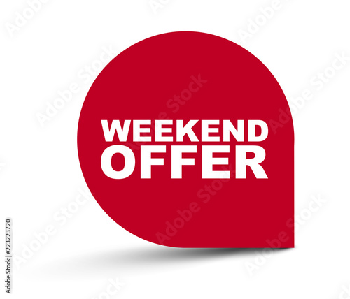 red vector banner weekend offer