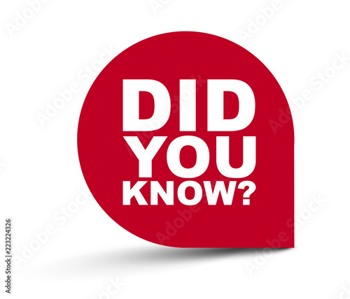 red vector banner did you know