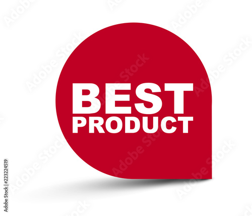 red vector banner best product