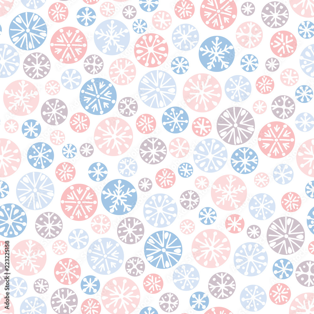 Pastel Christmas seamless pattern, winter seamless pattern