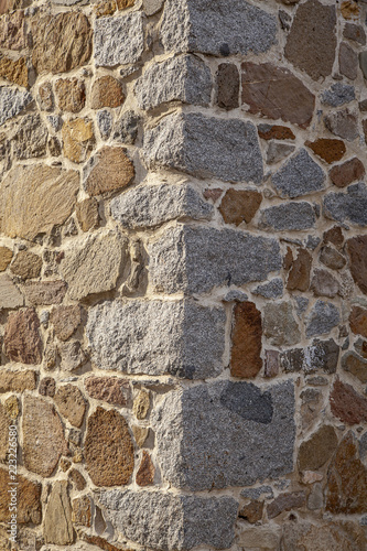 Stone house wall corner at Tenedos (Bozcaada) Island by the Aegean Sea
