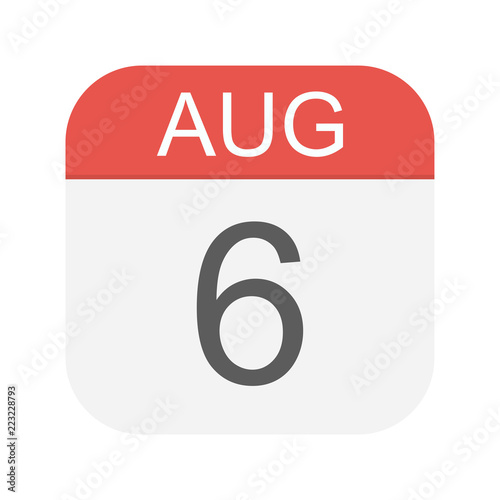 August 6 - Calendar Icon