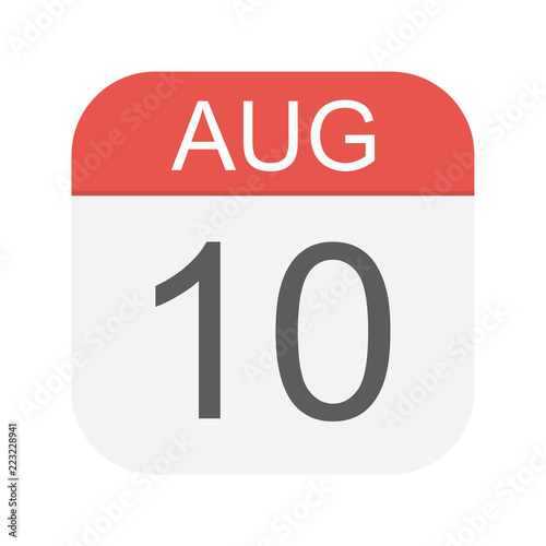 August 10 - Calendar Icon