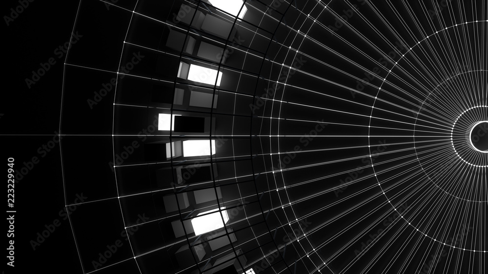 3d asbtract technology background. Circular structure with bright elements and lines. Centered composition... 3d asbtract technology background. Circular structure with bright elements and lines. Centered composition...