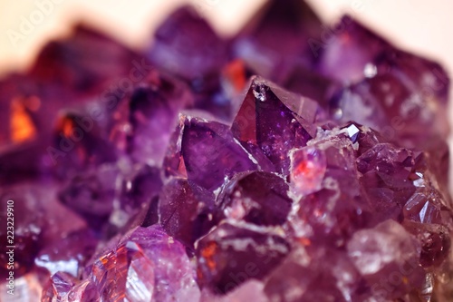 Amethyst geode gemstone macro Closeup