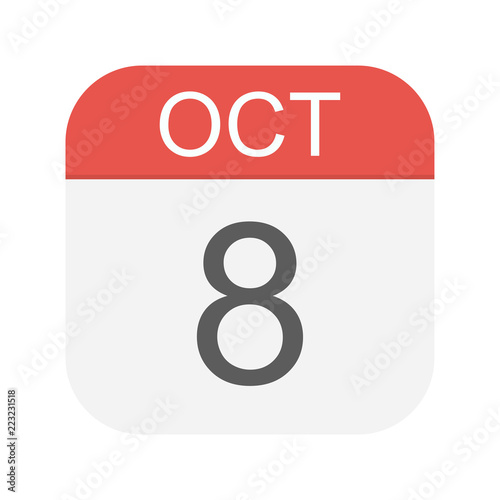 October 8 - Calendar Icon