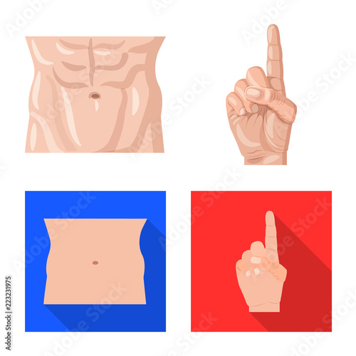 Vector design of human and part icon. Set of human and woman stock symbol for web.