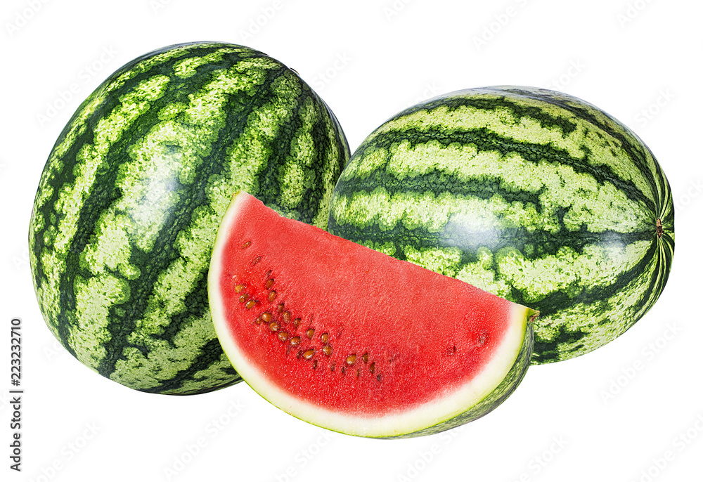 Fresh watermelon isolated on white background with clipping path Fresh watermelon isolated on white background with clipping path