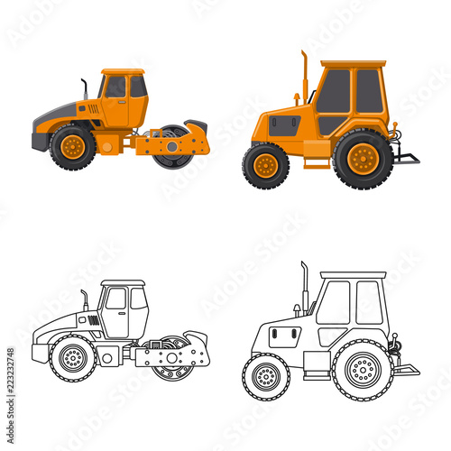 Vector design of build and construction logo. Set of build and machinery stock vector illustration.