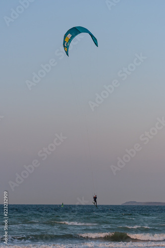 Kitesurfer in Evening Sun