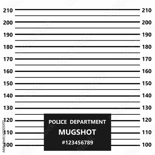 Criminal mugshot line. Police lineup or mugshot
