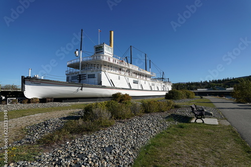 Whitehorse,Canada-September 10, 2018: S.S.Klondike along Yukon River in Whitehorse, Canada