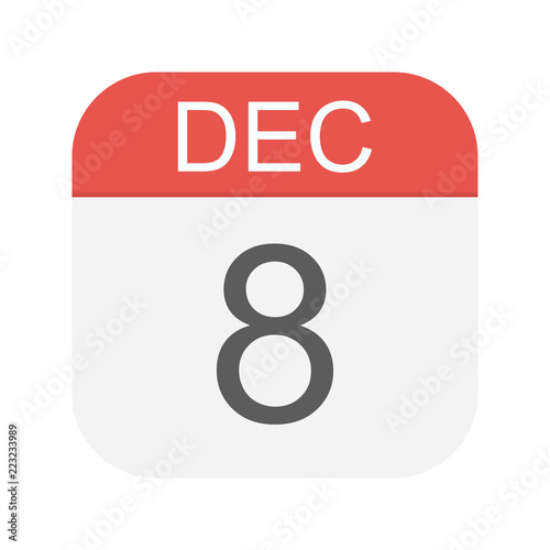 December 8 - Calendar Icon