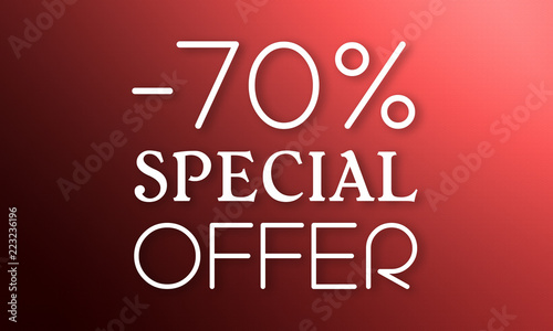 -70  Special Offer - white text on red background