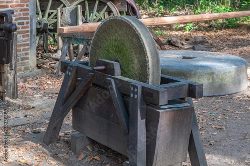 Slijpsteen in het Nederlands openluchtmuseum, Arnhem photo