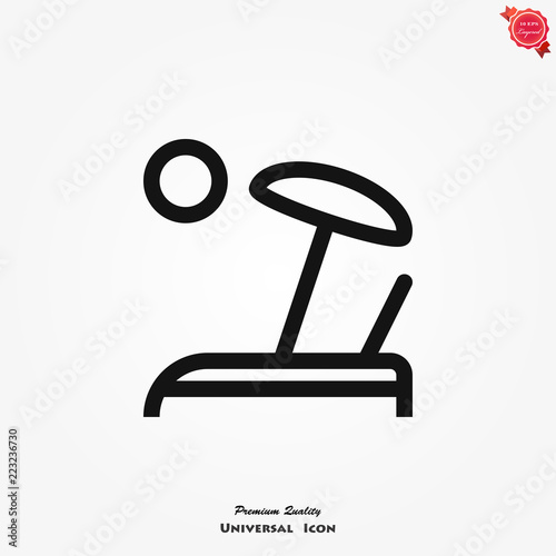 Chaise longue icon vector on white background