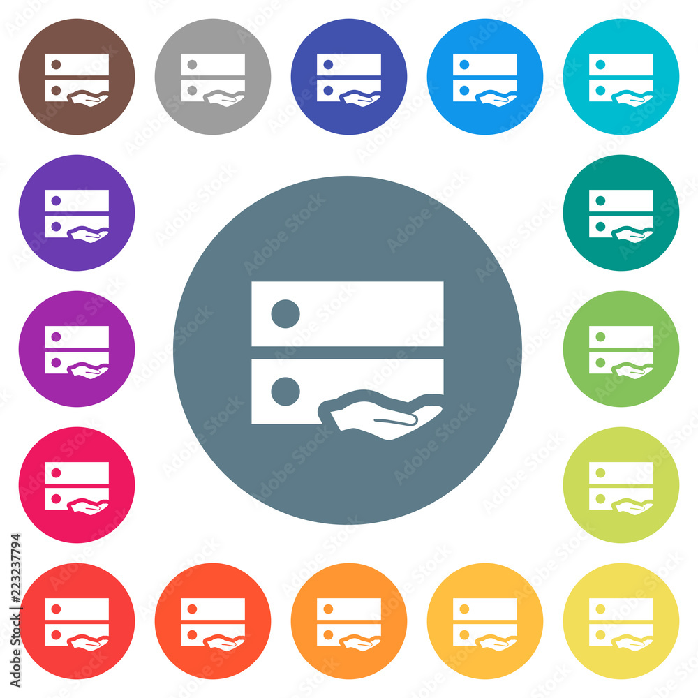 Shared drive flat white icons on round color backgrounds Shared drive flat white icons on round color backgrounds