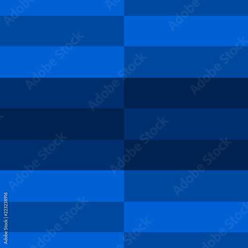 Retro Blue Shades Horizontal Stripes