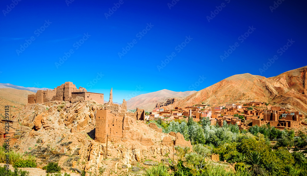 View on oasis of Tinerhir next to Dades in Morocco