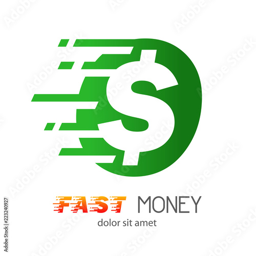 Logotipo FAST MONEY con dolar en circulo verde