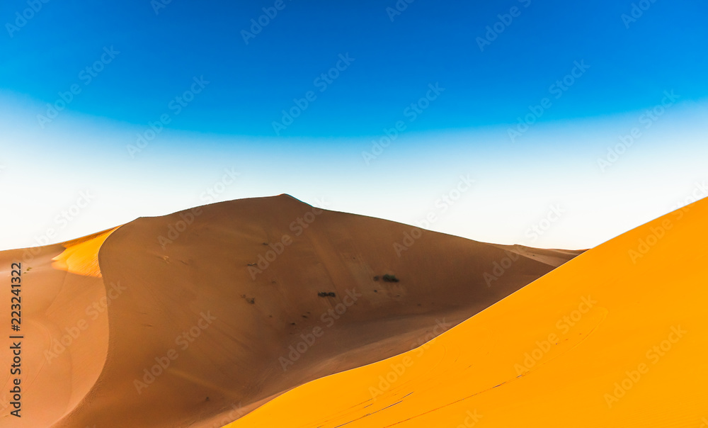 Erg Chigaga dune next tp M'Hamid in Morocco