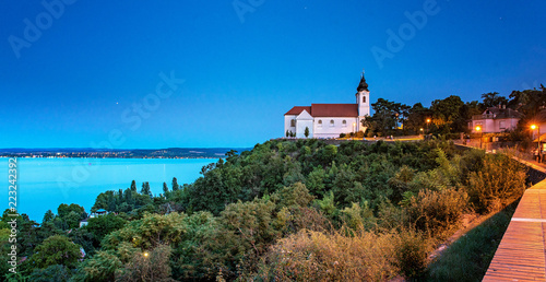 Tihany abbey in dusk