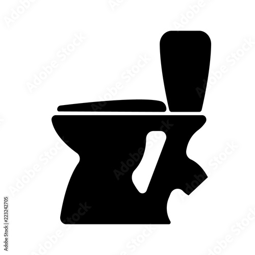 Black toilet silhouette