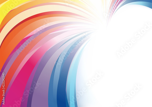Colorful Abstract Background in Bright Colors - Colored stripes on White Background Illustration  Vector