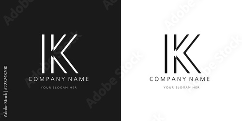 k logo letter modern design
