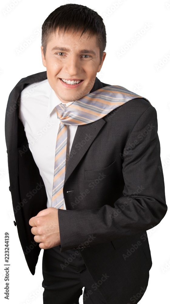 Portrait of a Running Businessman Portrait of a Running Businessman