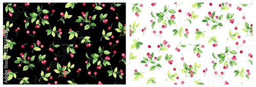 seamless background with cherry