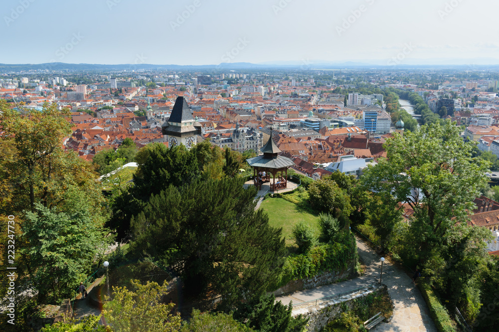 View of the city of Graz from the Uhrturm